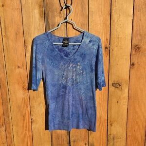 Sledge Tie Dye Rhinestone Top
